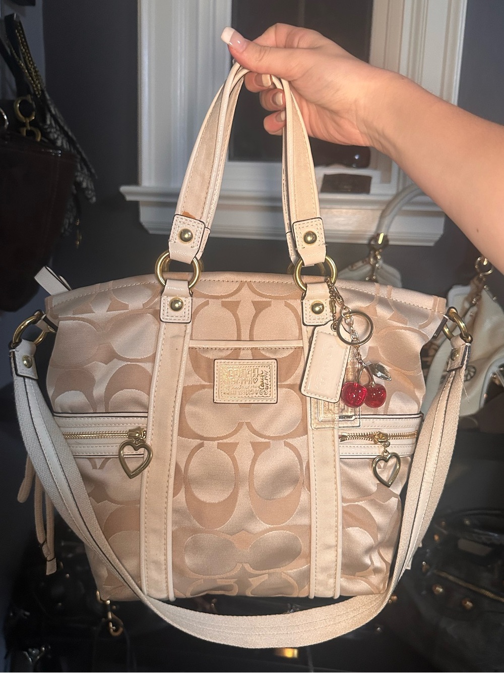 Coach Poppy Signature Sateen Spotlight Tote (Style F13843)